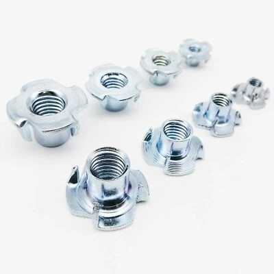 10X M4-M10 Thicken Steel Four Claws Speaker Blind Pronged Insert T Nut Furniture - Image 1 of 4
