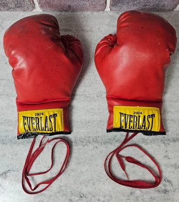 Guantes con cordones modelo 2924 Everlast vintage rojos/amarillos usados Foto 1 de 4