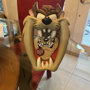 Tazmanian Devil Taz Ceramic Picture Frame 1995 Easel Back Warner Bros. Applause - Picture 1 of 13
