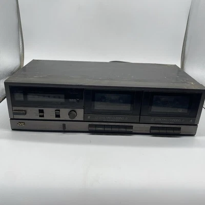 JVC TD-W53 Stereo Dual Deck Cassette Player Synchro Dubbing 120V AC 60Hz Tested - Image 1 of 4