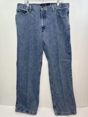 IZOD 牛仔裤男式 38x32 经典版型蓝色牛仔直筒 5 件装  — 第 1/4 张图片