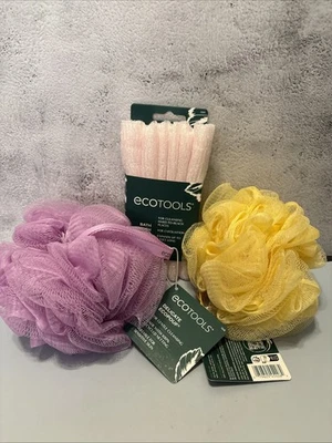 Paño de baño EcoTools y 2 delicados ecopufs (esponja) nuevo con etiquetas Foto 1 de 4