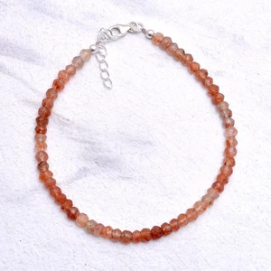 AA+ Copper Rutile Bracelet, 4.5mm Copper Rutile Faceted Rondelle Beads Bracelet - Picture 1 of 3