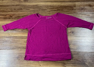 Beyond Yoga Rayas Manga 3/4 Mujer XS Rosa Ligero Atlético Informal Foto 1 de 4