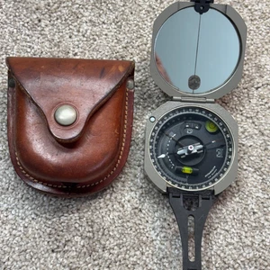 Brunton Pocket Transit Kompass. Geologie Vermessung Militär. Mit Ledertasche. - Bild 1 von 9