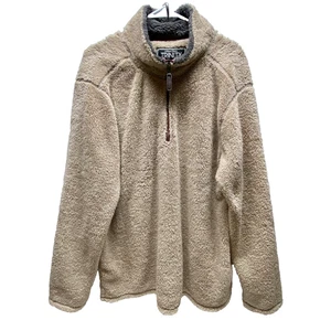 Trinity 1/4 Zip Pile Uomo 2X Beige Sherpa Americano Abbigliamento Qualità Premium - Foto 1 di 14