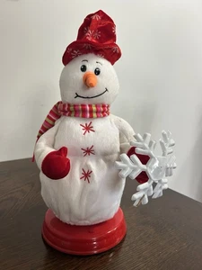 RARE Gemmy 13" Spinning Snowman - LED Spinning Snowflake *READ DESC* - Bild 1 von 5