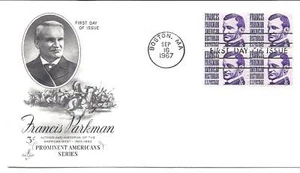 1281 3c Francis Parkman, ArtCraft Block of 4, FDC - Picture 1 of 1