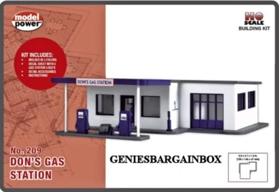 HO 1:87 Scale DON'S GAS STATION KIT New Sealed Model Power 209 - Image 1 of 2