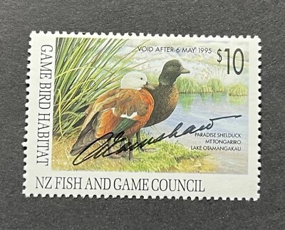 NUEVA ZELANDA 1994 - Sello de pato - Lote 2 **Firmado por artista** Adele Earnshaw Foto 1 de 2