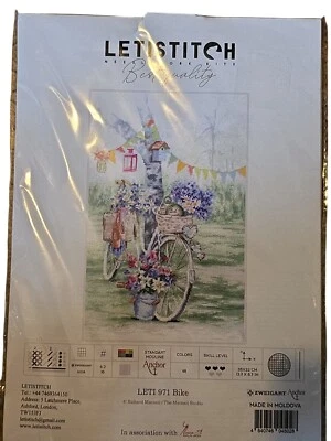 Kit de punto de cruz contado para bicicleta Letistitch, bicicleta Leti 971 mira fotos  Foto 1 de 2