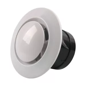 ABS Adjustable Round Soffit Exhaust Vent White Inline Duct Fan - Picture 1 of 10