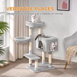 Large Cat Tree Activity Centre Climbing Tower Multilevel Scratching Post Kitten - Picture 1 of 14