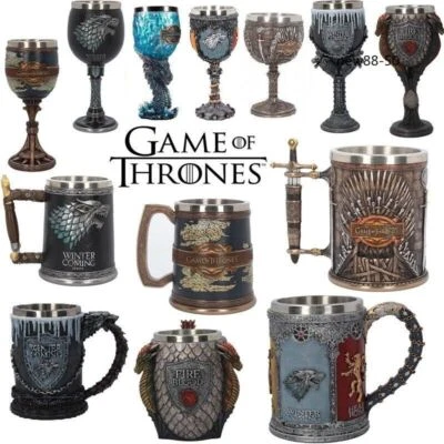 Game of Thrones Creative 3D Beer Mug Goblet 304 Stainless Steel Cups Coffee Cup - Image 1 of 4
