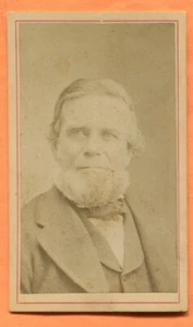 CDV Sandusky OH, Portrait of a Bearded Man ID'd by Platt, circa 1870s Backstamp - Picture 1 of 3