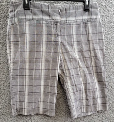 Pantalones Cortos GUESS JEANS Patrón A Cuadros Para Hombre 29 Gris Cremallera Mosca con Cierre de Gancho y Barra Foto 1 de 4