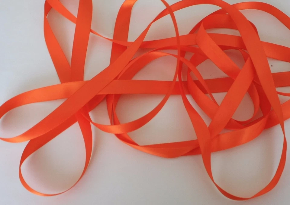 Cinta de satén de una sola cara Jasdee por yarda de ancho 1/2", 3/4", 1", 1-1/2", 2" pulgadas Foto 1 de 1