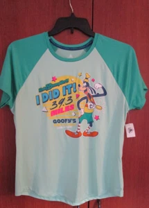 New Disney Parks Goofy Run 2023 Tee Medium Poly Elastane Chest 35 Length 24.5 in - Picture 1 of 6