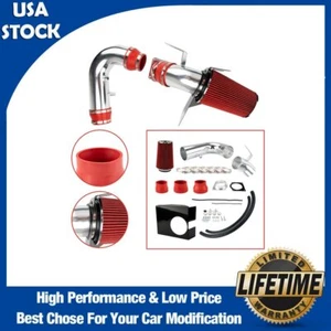 Rojo para 1997-2003 F150/Expedición 4,6/5,4 L V8 protector térmico admisión de aire frío + filtro - Imagen 1 de 12