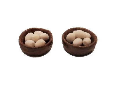 Bambole Casa 2 Cestini Ciotole Di Uova Miniatura 1:12 Cucina Farm da Negozio - Immagine 1 di 4