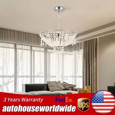 Lámpara colgante de techo colgante de cristal de vestíbulo de lujo lámpara vintage 110V Foto 1 de 4