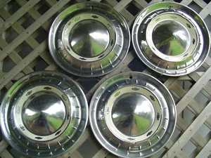 1955 CHEVROLET CHEVY NOMAD BEL AIR BISCAYNE DELRAY IMPALA HUBCAPS WHEEL COVERS - Picture 1 of 12