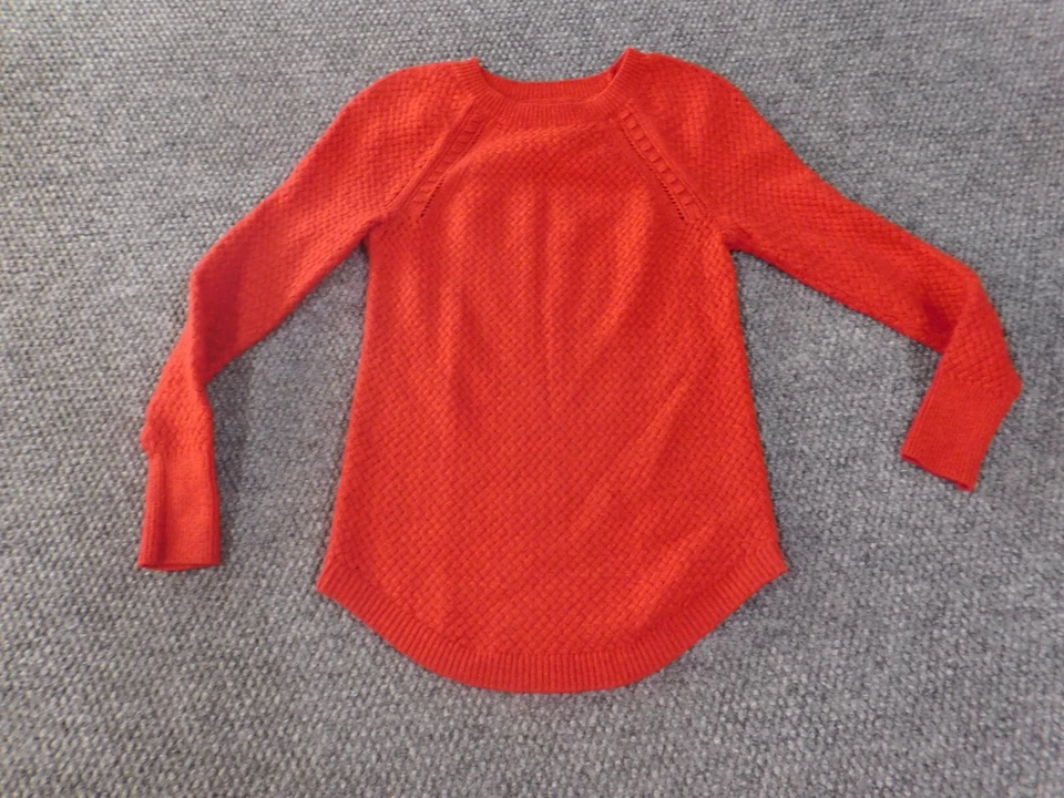 Suéter Loft XXSP Petite Rojo Jersey Cuello Redondo Mujer Elástico Algodón Lana Foto 1 de 4