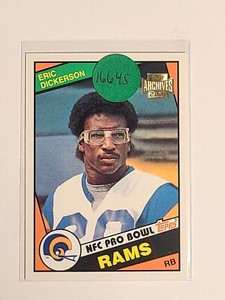 2001 Topps Archives Reserve Eric Dickerson Los Angeles Rams #30