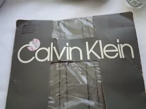 Vintage CalvinKlein Pant Hose {New Old Stock}Made in USA 1985 176 Black Size C - Picture 1 of 6