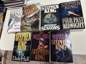 Lot Of 8 Stephen King Books Hardcover Dark Tower Wastelands Four Past Midnight - Picture 1 of 2