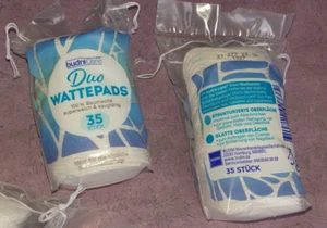 10 x 35 Stk. budniCare Duo Wattepads 100% Baumwolle - Bild 1 von 3