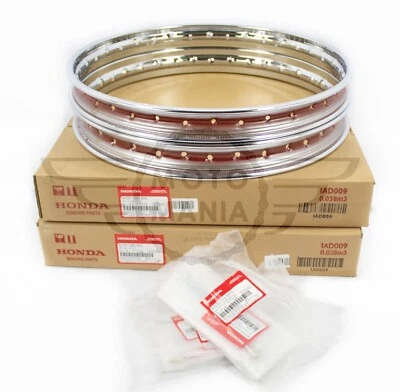 Передний и задний обод колеса со спицами Honda C50 C70 C90 обод 1,4x17 и 1,2x17 - Изображение 1 из 3