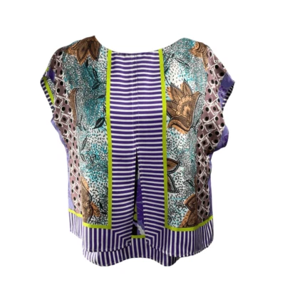 Blusa Etro Seda Mediana (8-10) Floral Geométrica Floral Talla 42 IT Foto 1 de 4