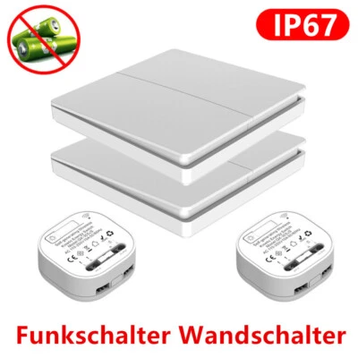2Set 230V Funkschalter System 433mhz RF Wand Lichtschalter Mini Empfänger Modul - Bild 1 von 4