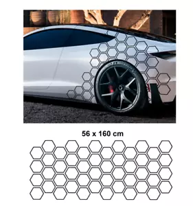 Car Camouflage Kit Solid Hexagon Honeycomb Side Stickers Decals Graphics Vinyl - Picture 1 of 3