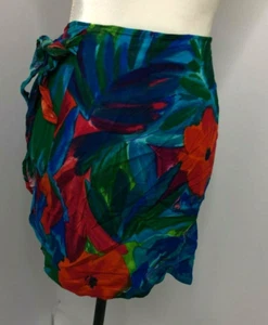 Tracy Evans Mujer Talla 9 Medio Sarong Envoltura Floral Corbata Playa Cubrimiento Traje de Baño - Imagen 1 de 6