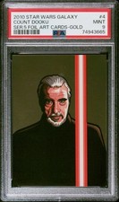 2010 Topps Star Wars Galaxy Series 5 Foil Art Gold /770 Count Dooku #4 PSA 9