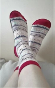 Woman Lady Anti Slip Leather Bottom Socks Fashion Warm Indoor Sock US Size#10-11 - Bild 1 von 22