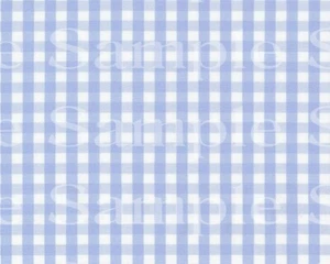 Baby Blue Gingham Cumpleaños ~ Comestible 2D Fondant Cake Cupcake Topper ~ D24406 * - Imagen 1 de 1