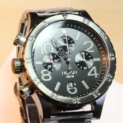 NEW Authentic NIXON Watch Mens 48-20 CHRONO Gunmetal A486-632 GIFT FAST SHIPPING - Image 1 of 4