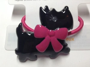 Gymboree Scottie Dog Line NWT Ponytail Holder Black Pink Bow Girl Puppy - Picture 1 of 4