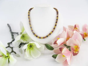 Mookate - bunte Halskette, echte Natursteine Heilsteine Edelsteine, Modeschmuck - Bild 1 von 8