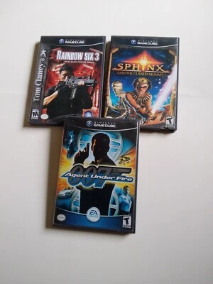 Sphinx, Rainbow six 3, and 007  (Nintendo GameCube) Used, Tested and Working - Image 1 of 4