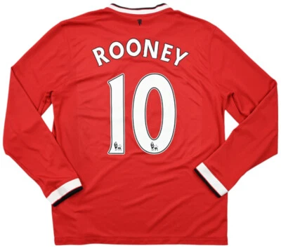 Nike 2014-15 MANCHESTER UNITED *ROONEY* LONGSLEEVE SHIRT TRIKOT L - Bild 1 von 4