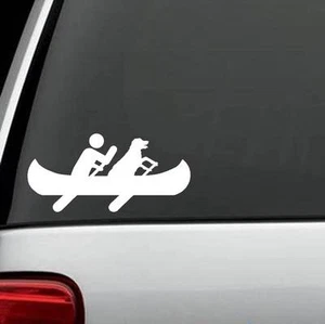 Kerl Hund Rudern Kanu Aufkleber Sticker Kajak Boot Paddel Ruder Anker Gestell Leine M1067 - Bild 1 von 2