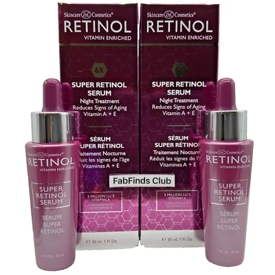 Suero de retinol 6X Super retinol tratamiento nocturno signos/arrugas del envejecimiento 2 piezas Foto 1 de 4