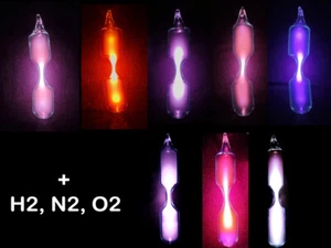Edelgase Komplettset + H2 N2 O2 in Ampullen TESLA-Version - Bild 1 von 1