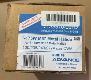 Advance 71A5570-001D M57 Metalldampf Kern & Spule Vorschaltgerät Kit 175 Watt versiegelt - Bild 1 von 4