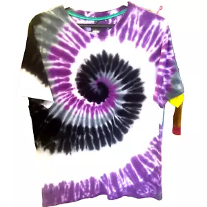 Tie Dye Style T-Shirts for Men and Women - Multi Color Tops Short Sleeve New - Picture 1 of 5