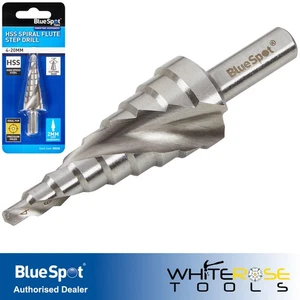 BlueSpot Step Cone Drill Bit HSS Spiral Flute 4-20mm Metal Plastic Hole Cutter - Picture 1 of 4